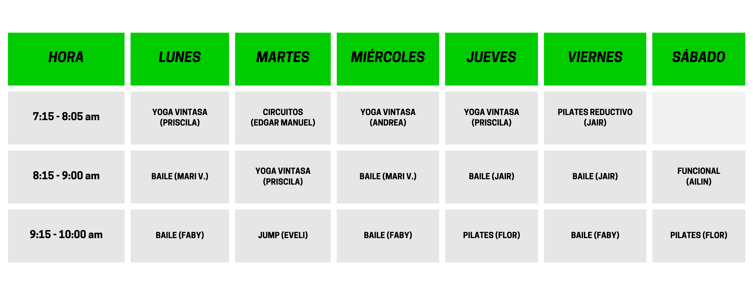 Clases - Green21 Fitness & Gym